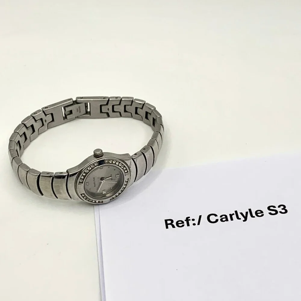 Mary Kay Silver Tone Watch Crystal Bezel 6.5" Wrist New Battery - Picture 15 of 15